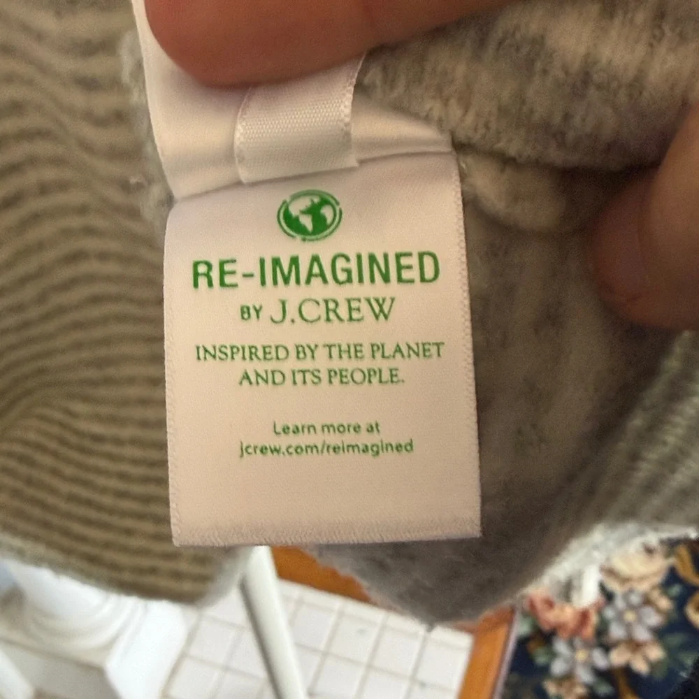 J. Crew Reimagined Striped Knit Fuzzy Sweater- worn‎ about 4-5 times